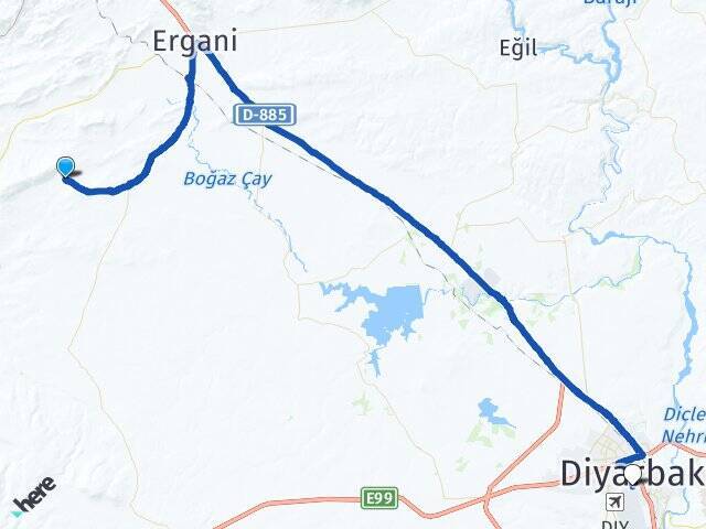 Hendekköy Diyarbakır Havalimanı Arası Kaç Km - Yol Tarifi