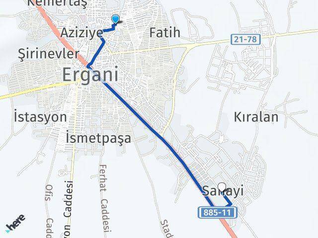 Kemaliye Sanayi Arası Kaç Km - Yol Tarifi