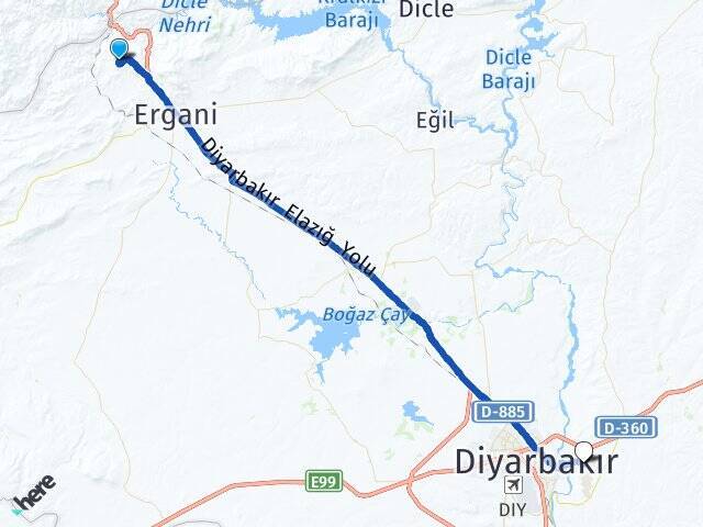 Ortaağaç Dicle Üniversitesi Arası Kaç Km - Yol Tarifi