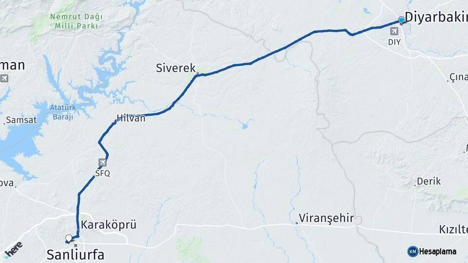 Diyarbakır Eyyübiye Arası Kaç Km - Yol Tarifi