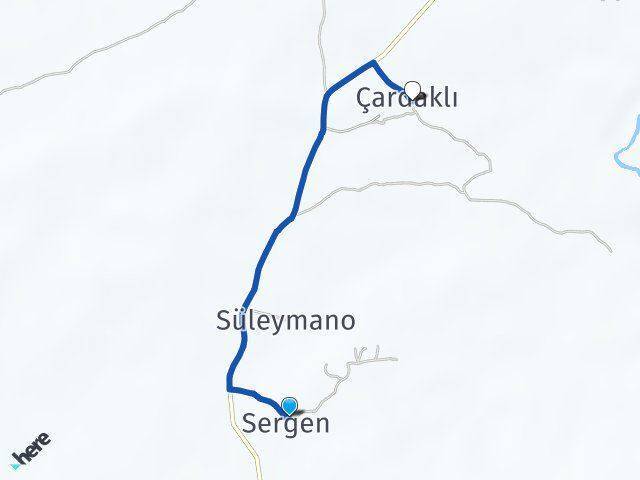 Sergen Çardaklı Arası Kaç Km - Yol Tarifi