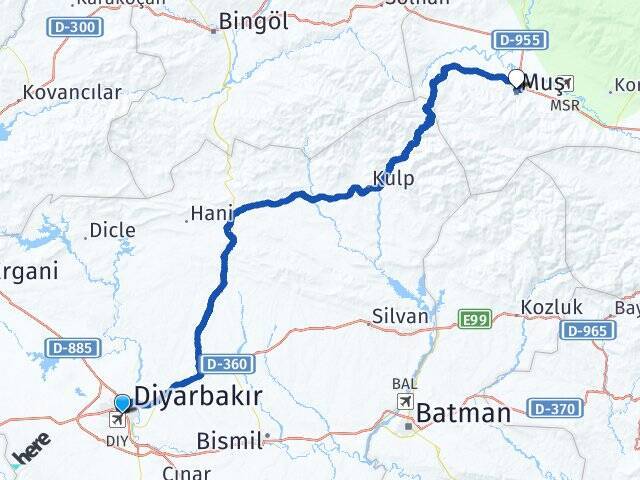 Diyarbakır Havalimanı Ağaçlık Arası Kaç Km - Yol Tarifi