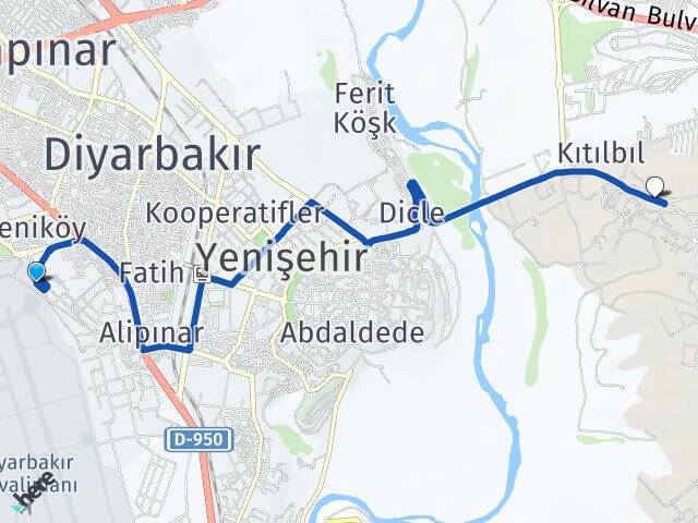 Diyarbakır Havalimanı Dicle Üniversitesi Arası Kaç Km - Yol Tarifi
