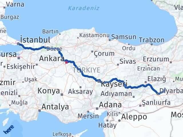 Hazro İstanbul Arası Kaç Km - Yol Tarifi