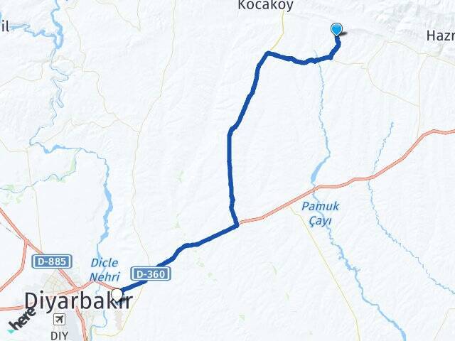 Terdöken Dicle Üniversitesi Arası Kaç Km - Yol Tarifi