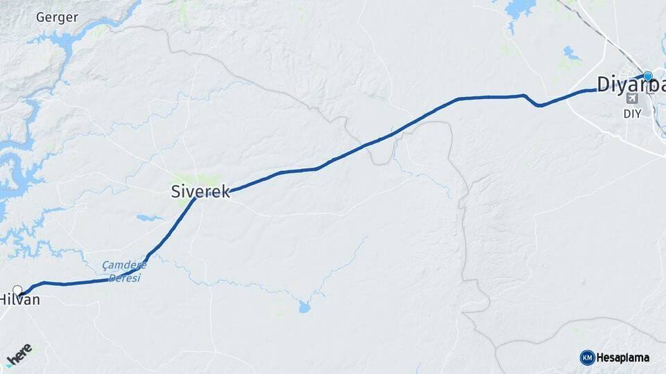 Diyarbakır Hilvan Şanlıurfa Arası Kaç Km - Yol Haritası