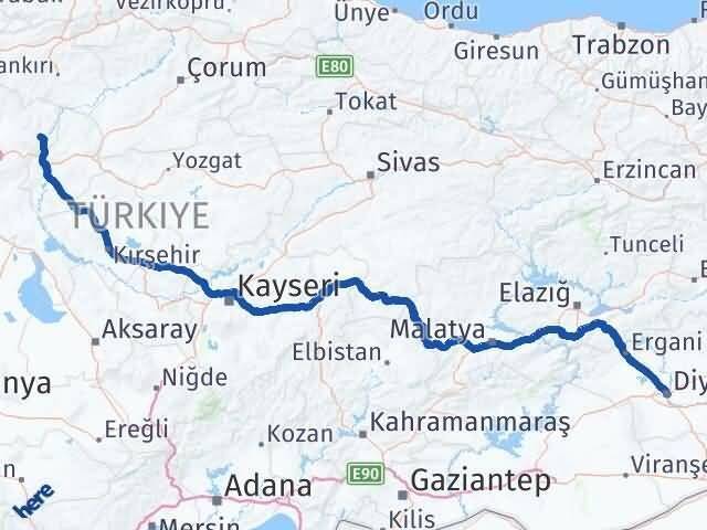 Diyarbakır Kalecik Arası Kaç Km - Yol Tarifi