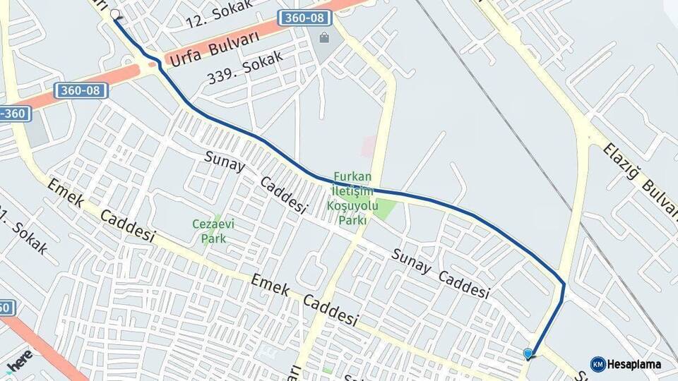Diyarbakır Kayapınar Arası Kaç Km - Yol Haritası