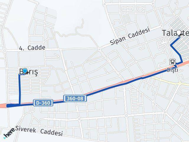 Barış Talaytepe Arası Kaç Km - Yol Tarifi