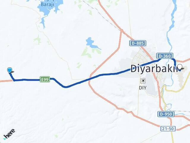 Karayakup Dicle Üniversitesi Arası Kaç Km - Yol Tarifi