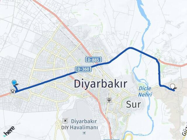 Talaytepe Dicle Üniversitesi Arası Kaç Km - Yol Tarifi