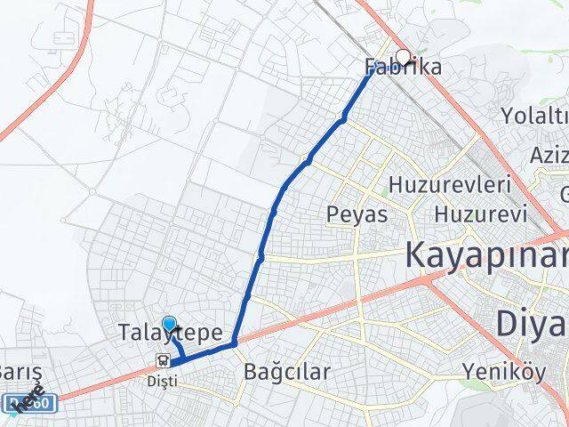Talaytepe Yenişehir Arası Kaç Km - Yol Tarifi