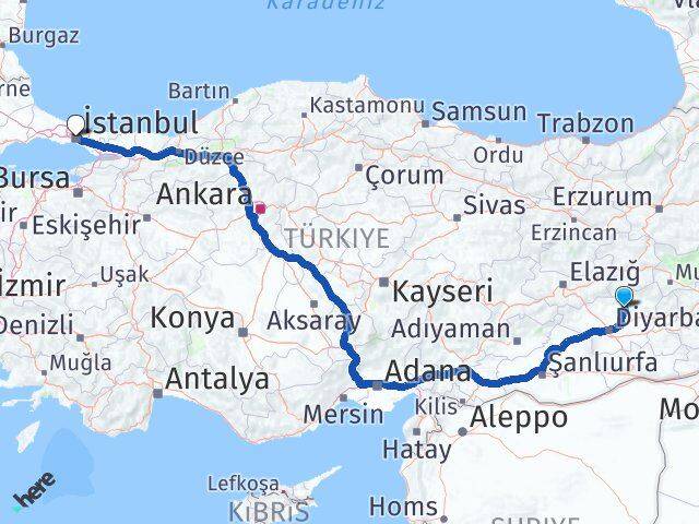 Kocaköy İstanbul Arası Kaç Km - Yol Tarifi