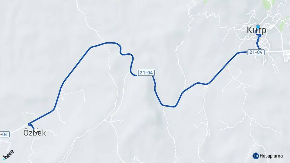 Diyarbakır Kulp Özbek Kulp Arası Kaç Km - Yol Haritası