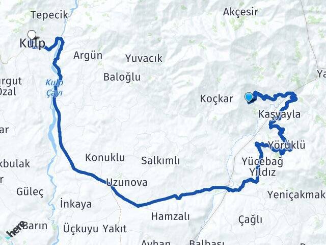 Saltuk Kulp Arası Kaç Km - Yol Tarifi