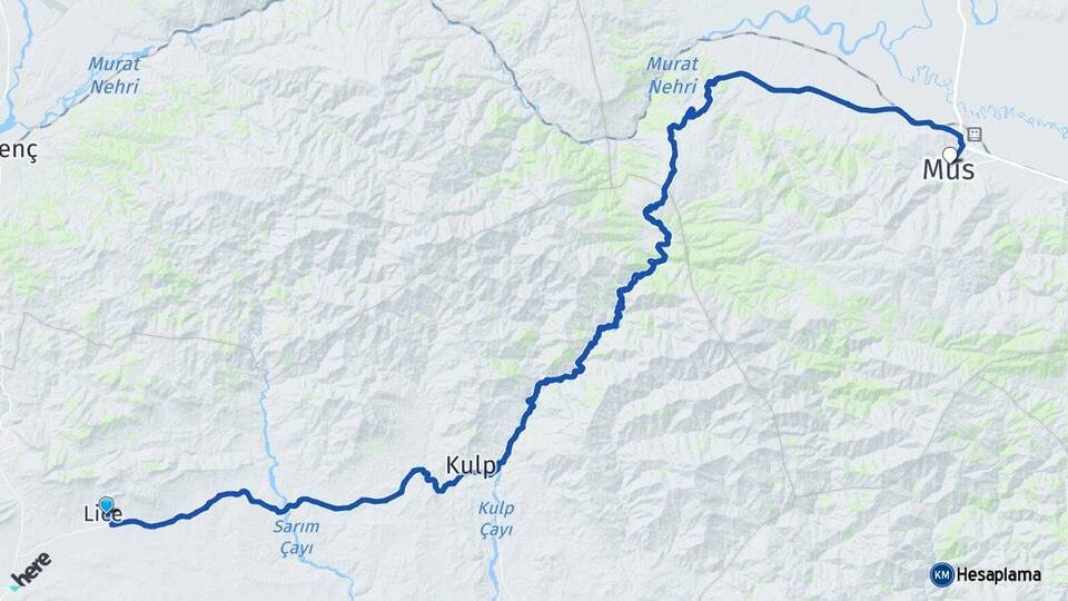 Diyarbakır Lice Muş Arası Kaç Km - Yol Haritası