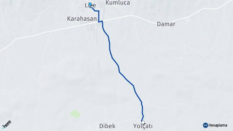 Diyarbakır Lice Yolçatı Lice Arası Kaç Km - Yol Haritası