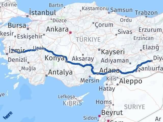 Diyarbakır Saruhanlı Manisa Arası Kaç Km - Yol Haritası