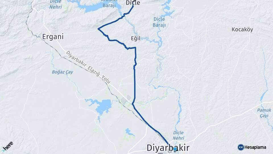 Diyarbakır Sur Dicle Arası Kaç Km - Yol Haritası