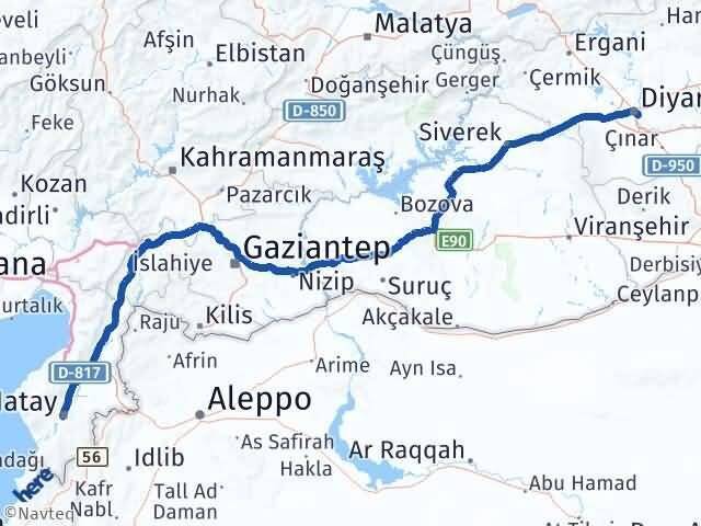 Sur Hatay Arası Kaç Km - Yol Tarifi