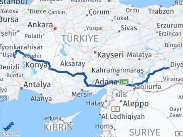 Yenişehir Afyonkarahisar Arası Kaç Km - Yol Tarifi