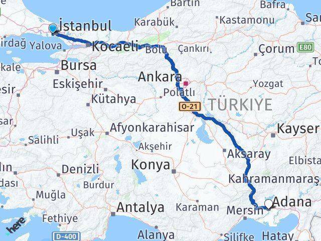 Doubletree By Hilton Istanbul Topkapi Adana Arası Kaç Km - Yol Tarifi