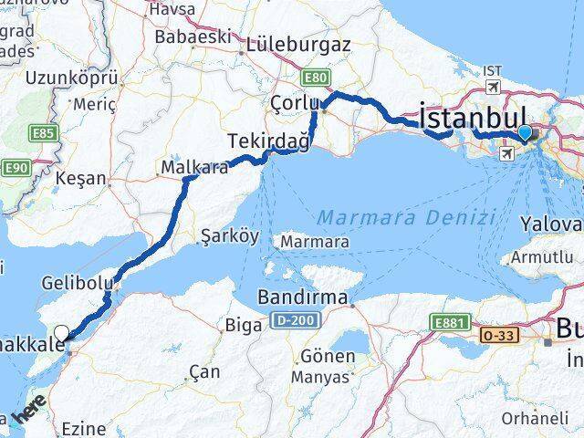 Doubletree By Hilton Istanbul Topkapi Eceabat Arası Kaç Km - Yol Tarifi