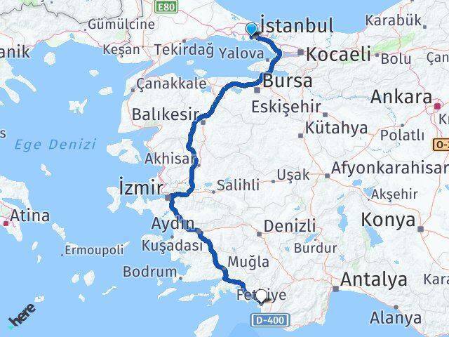 Doubletree By Hilton Istanbul Topkapi Fethiye Arası Kaç Km - Yol Tarifi