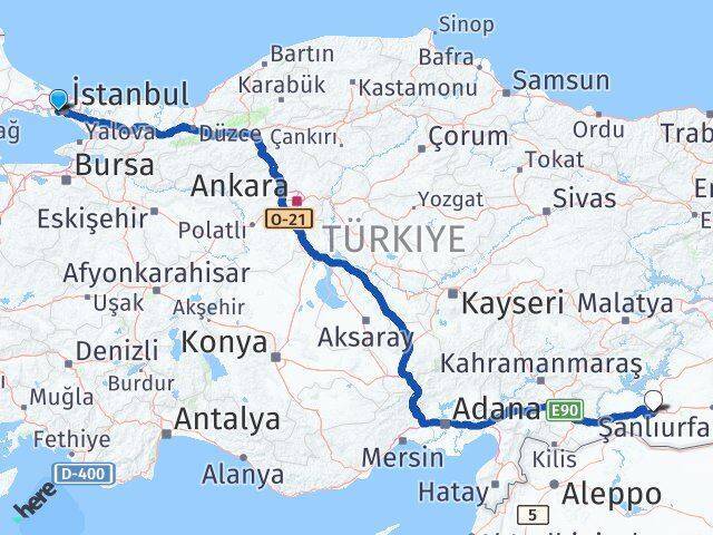 Doubletree By Hilton Istanbul Topkapi Şanlıurfa Arası Kaç Km - Yol Tarifi