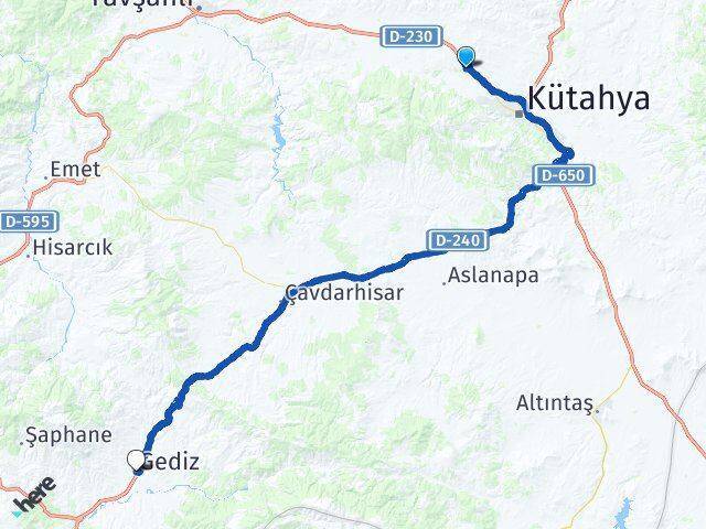 Dumlupınar Üniversitesi Gediz Arası Kaç Km - Yol Tarifi