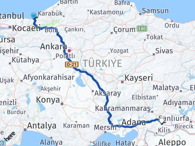 Düzce Akçakoca Gaziantep Arası Kaç Km - Yol Haritası