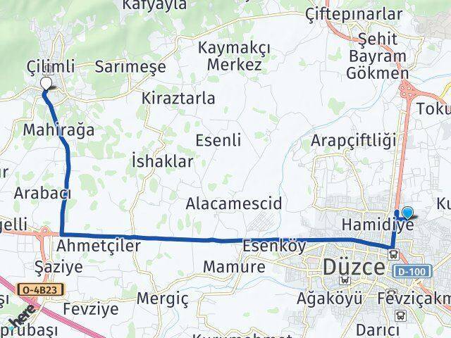 Beyciler Şerefiye Arası Kaç Km - Yol Tarifi