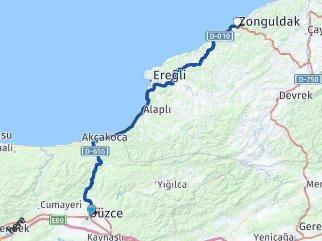 Beyciler Zonguldak Arası Kaç Km - Yol Tarifi