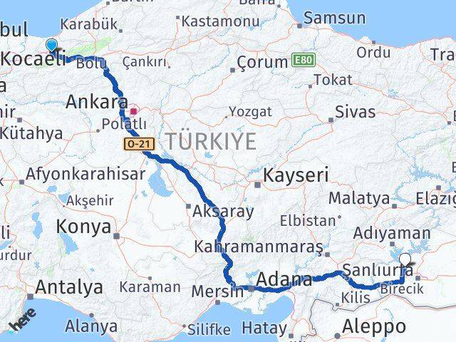 Düzce Bozova Şanlıurfa Arası Kaç Km - Yol Haritası