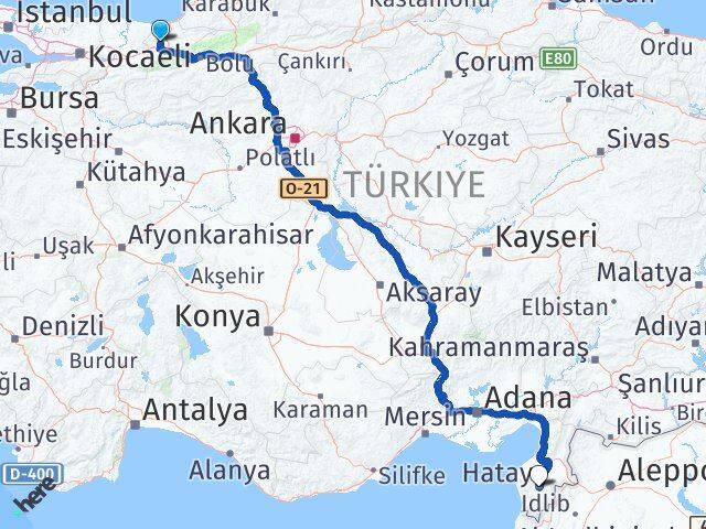 Düzce Çilimli Hatay Arası Kaç Km - Yol Haritası