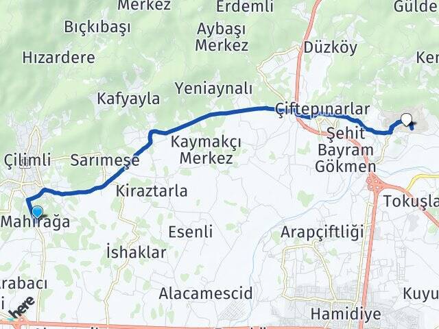 Mahirağa Düzce Üniversitesi Arası Kaç Km - Yol Tarifi