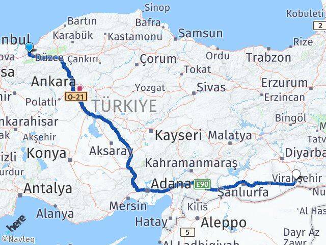 Düzce Çilimli Mardin Arası Kaç Km - Yol Haritası