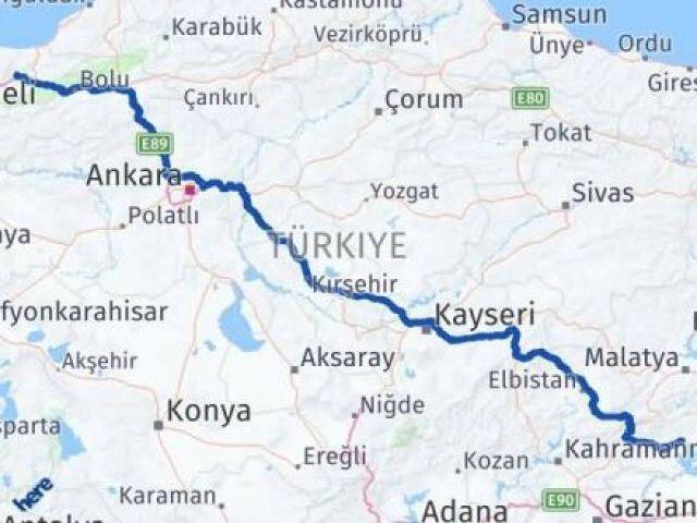 Düzce Cumayeri Adıyaman Arası Kaç Km - Yol Haritası