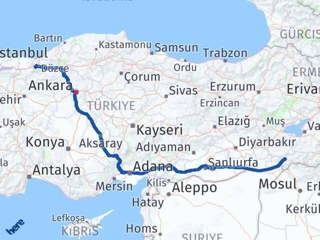 Düzce Gölyaka Şırnak Arası Kaç Km - Yol Haritası