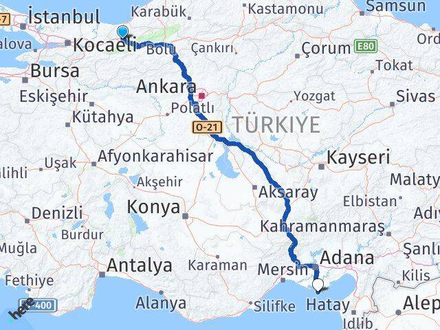 Düzce Karataş Adana Arası Kaç Km - Yol Haritası