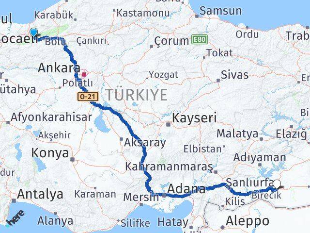 Düzce Kaynaşlı Şanlıurfa Arası Kaç Km - Yol Haritası