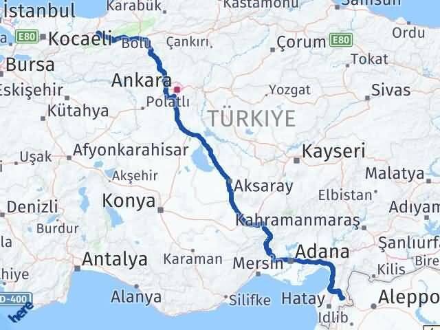 Düzce Kumlu Hatay Arası Kaç Km - Yol Haritası