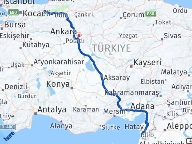 Düzce Samandağ Hatay Arası Kaç Km - Yol Haritası