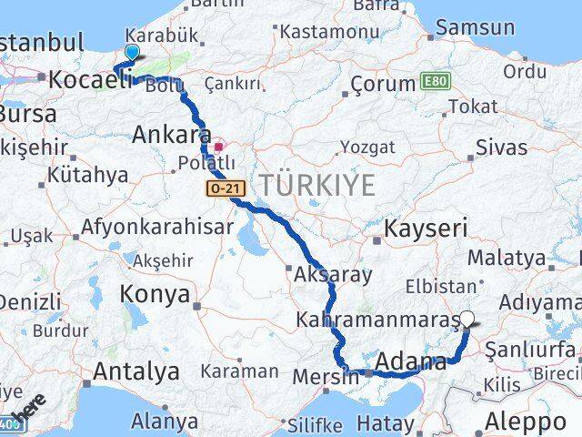 Düzce Yığılca Kahramanmaraş Arası Kaç Km - Yol Haritası