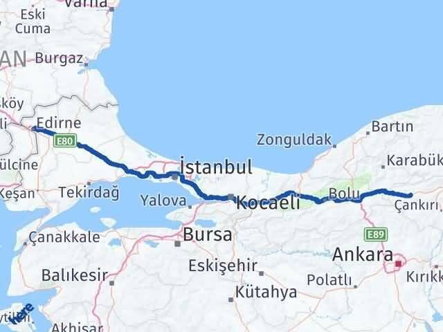 Edirne Atkaracalar Arası Kaç Km - Yol Tarifi