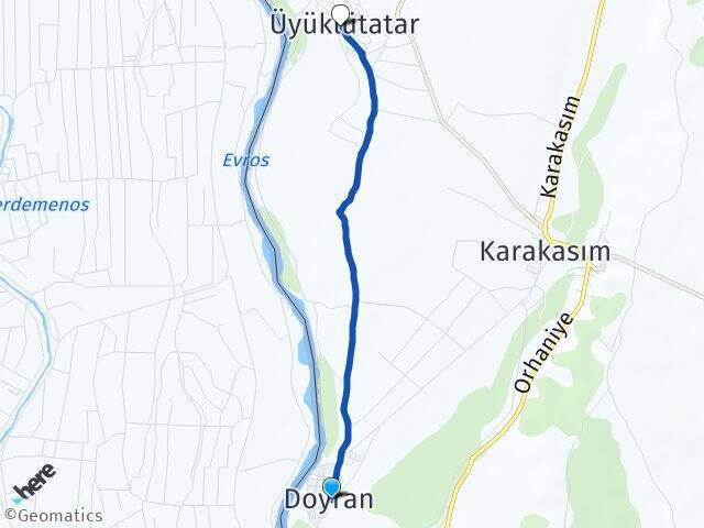 Doyran Üyüklütatar Arası Kaç Km - Yol Tarifi