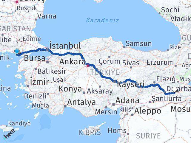 Enez Batman Arası Kaç Km - Yol Tarifi