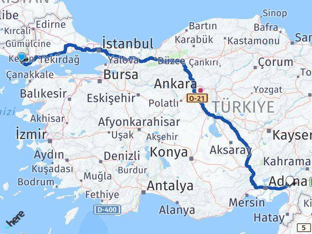 Edirne Enez Osmaniye Arası Kaç Km - Yol Haritası