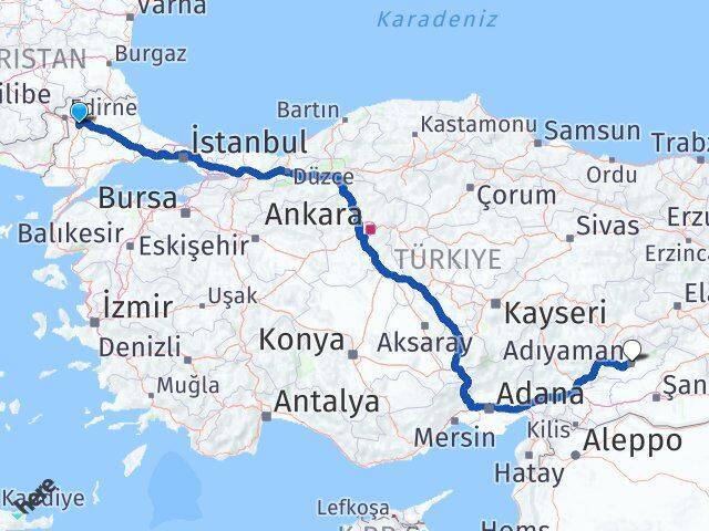 Havsa Adıyaman Arası Kaç Km - Yol Tarifi