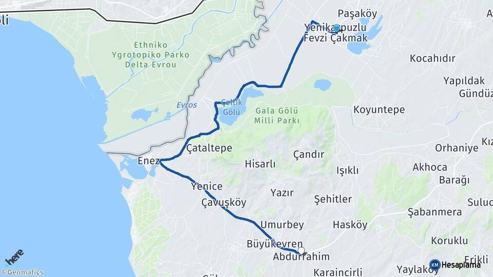 Fevzi Çakmak Abdurrahim Arası Kaç Km - Yol Tarifi